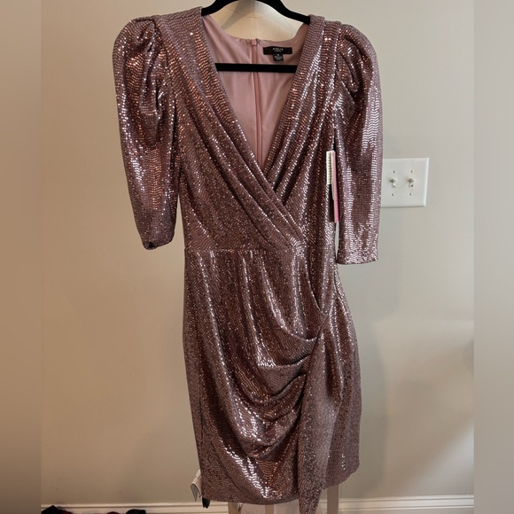 Rose Gold/Pink Aqua Brand- Formal New Years Eve cocktail dress - Picture 5 of 6